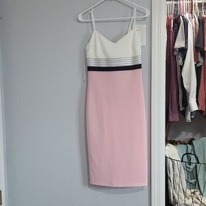 Color block pencil dres